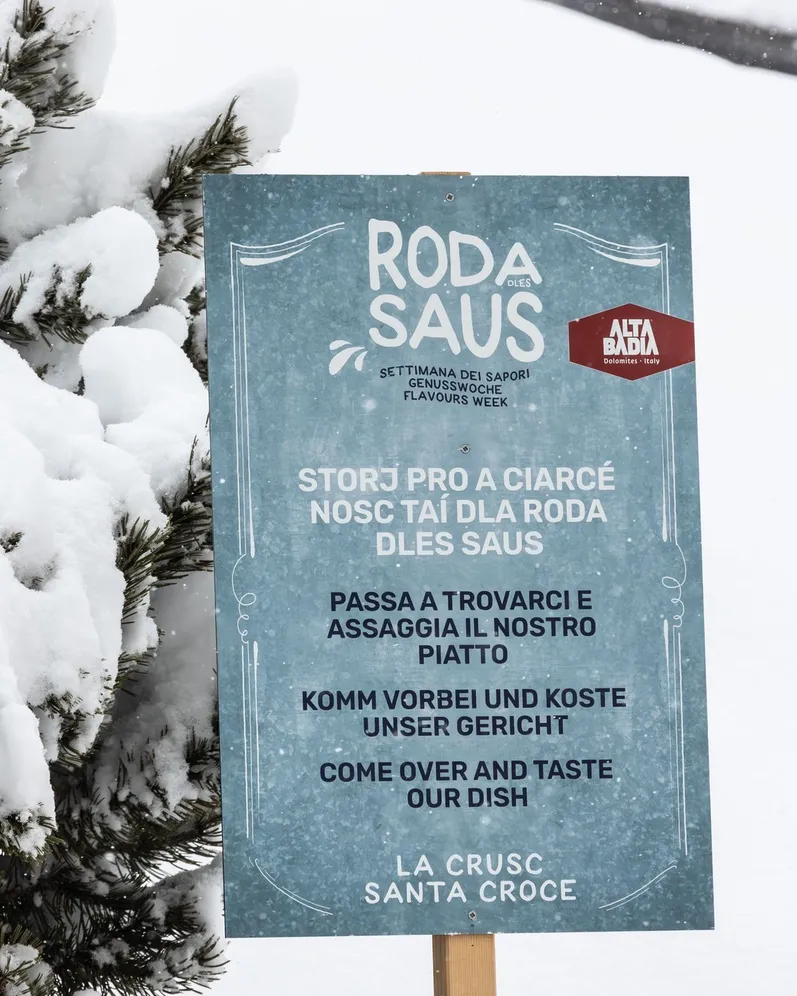 𝗥𝗢𝗗𝗔 𝗗𝗟𝗘𝗦 𝗦𝗔𝗨𝗦 🍽️

Hai ancora qualche giorno per lasciarti conquistare dai sapori della Roda dles Saus! Nei rifugi 𝗨̈𝘁𝗶𝗮 𝗟'𝗧𝗮𝗺𝗮́, 𝗨̈𝘁𝗶𝗮