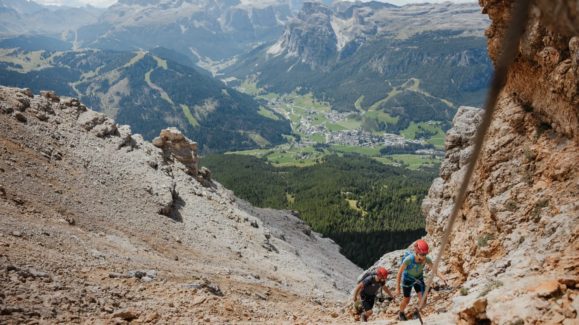 Via ferrata Sas dla Crusc in the Dolomites