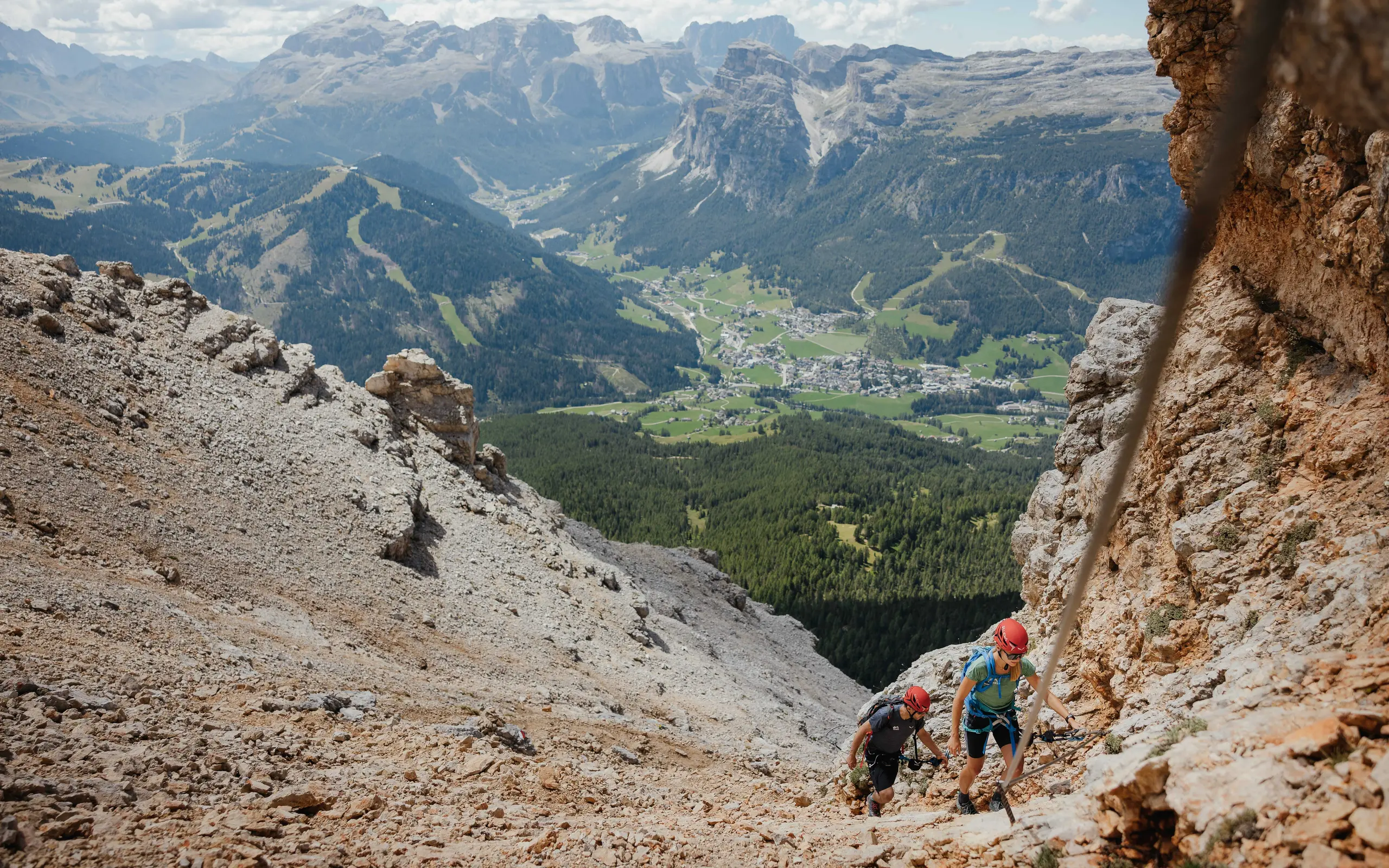Klettersteig Sas dla Crusc in den Dolomiten