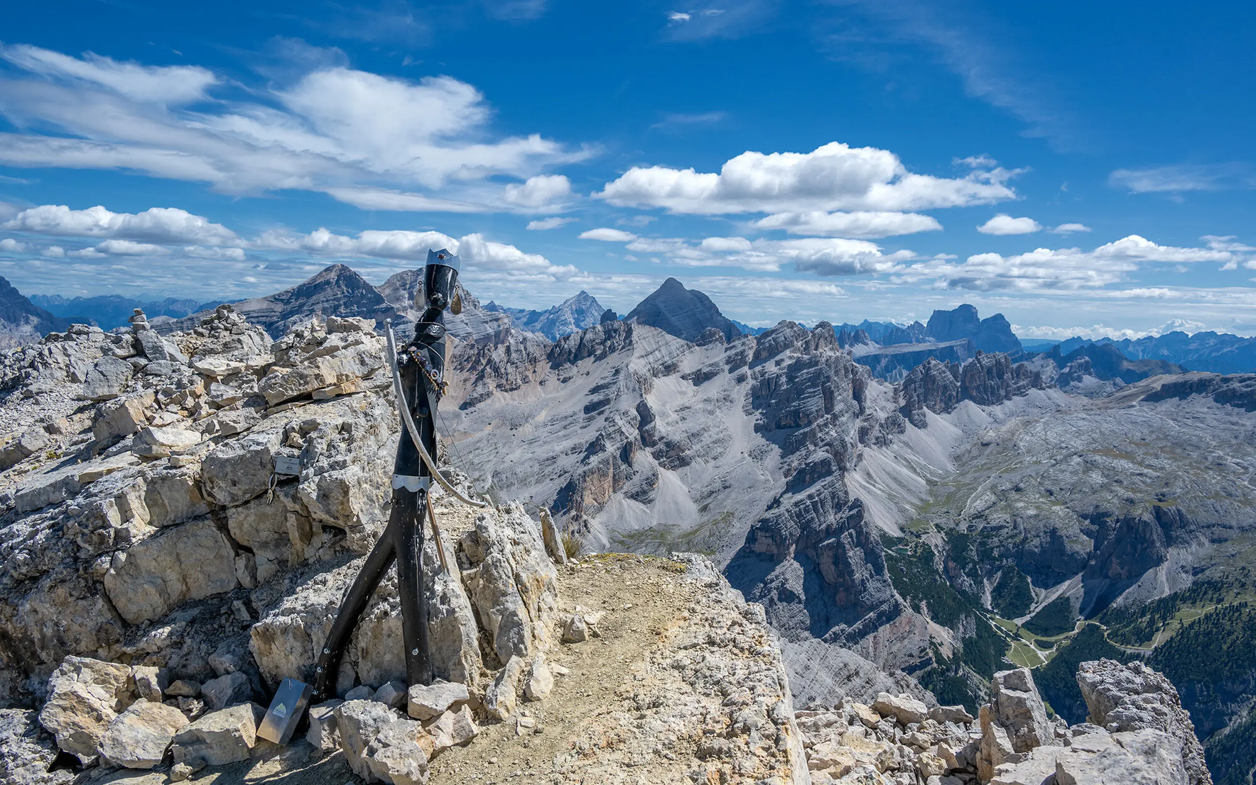 Blick von Conturines in den Dolomiten
