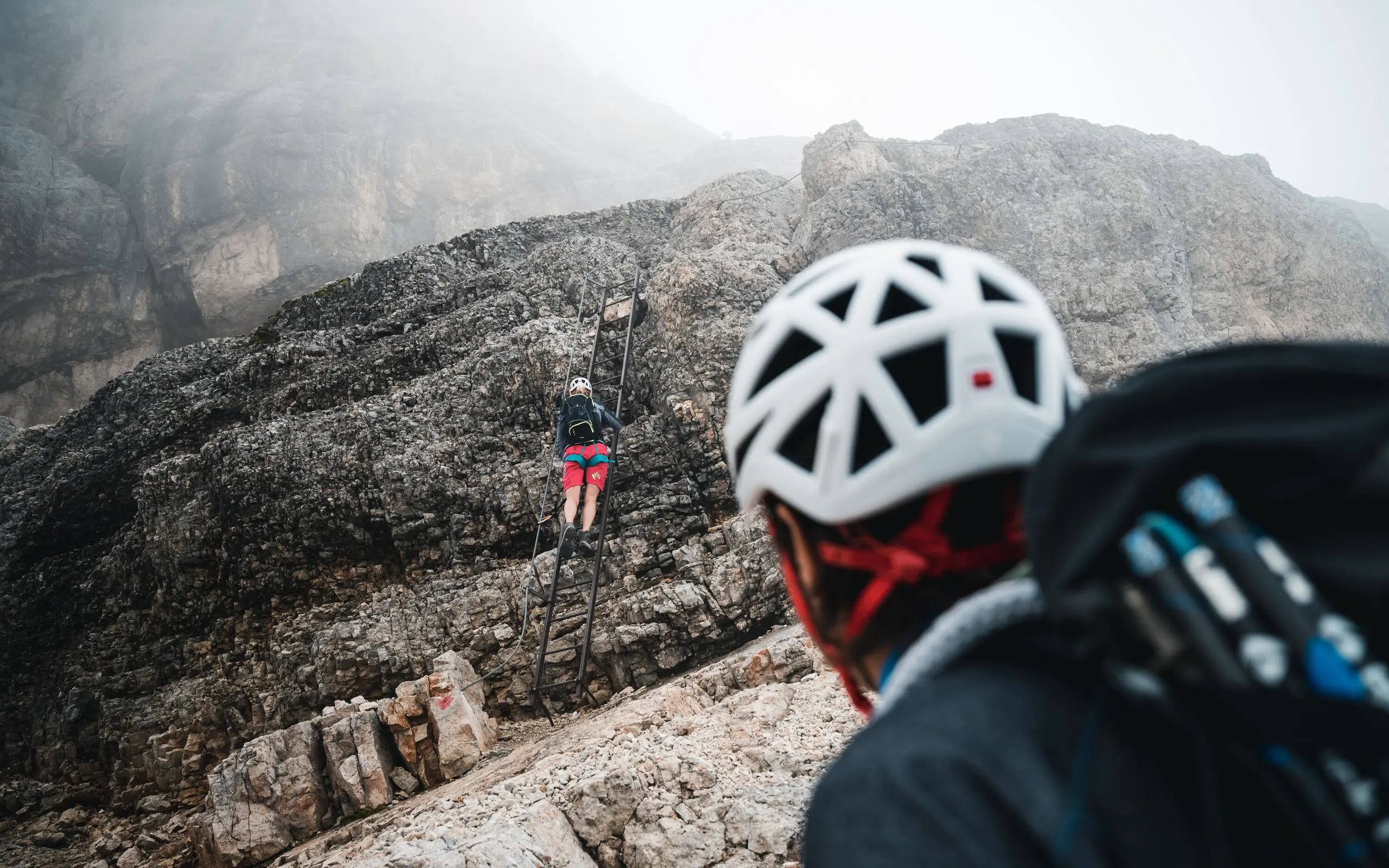 Klettersteig zum Aufstieg nach Conturines