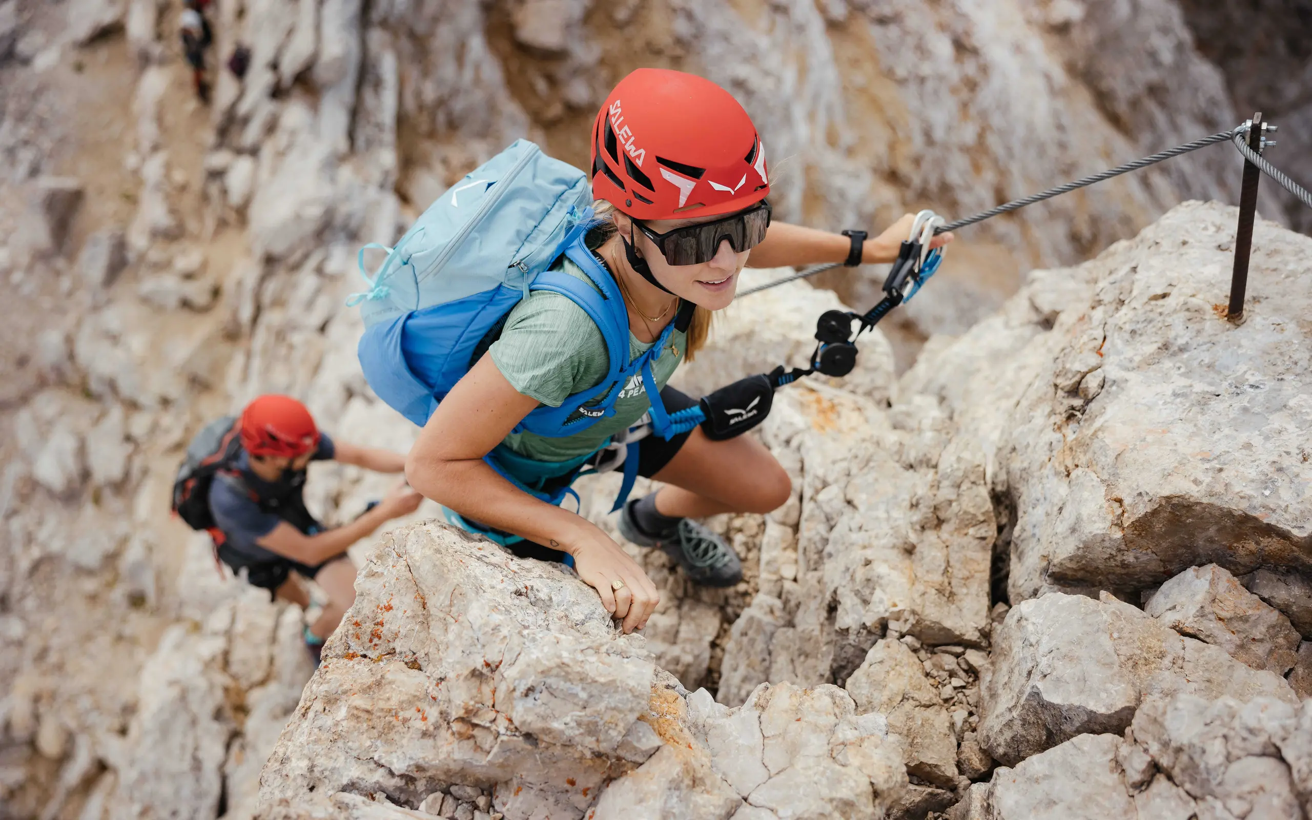Klettersteig in den Dolomiten