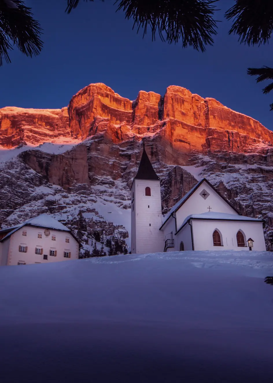 Santuario chiesa La Crusc/Santa Croce Enrosadira