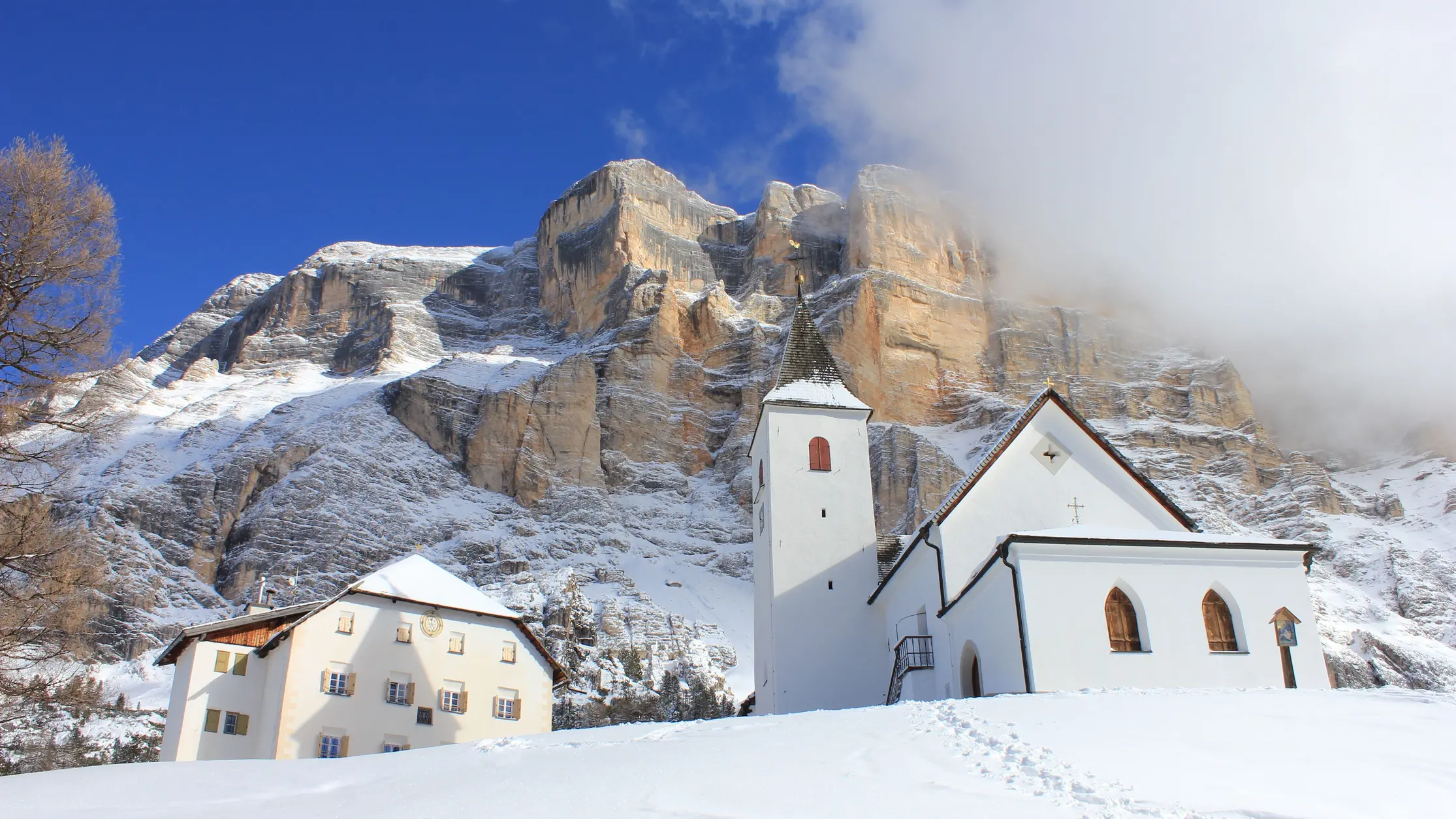 Santuario La Crusc/Santa Croce d'inverno