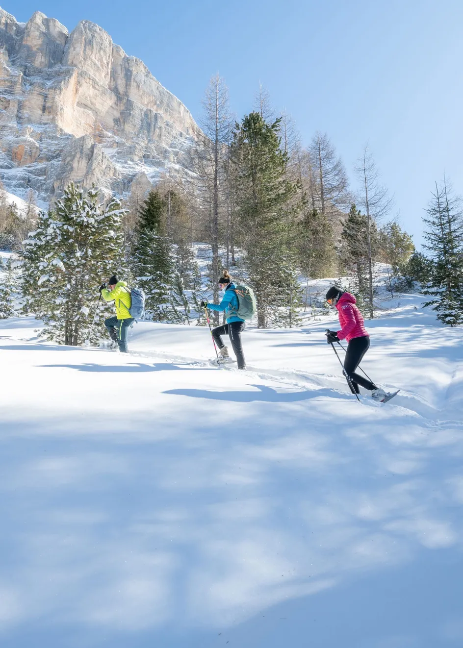 Schneeschuhwandern in den Dolomiten