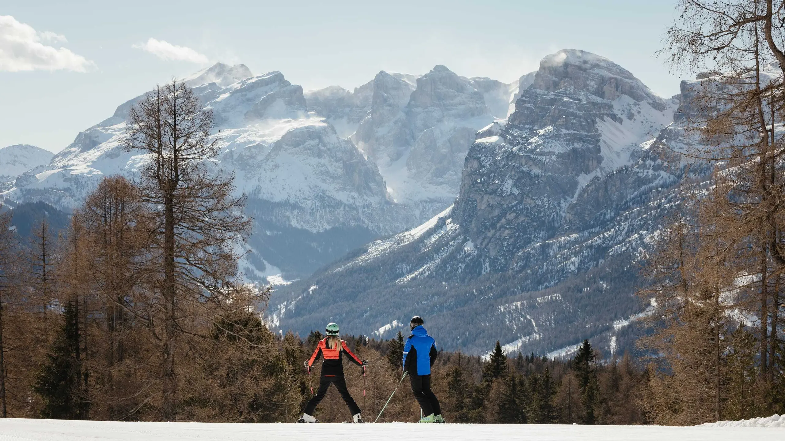 Panoramablick auf die Skitour Santa Croce
