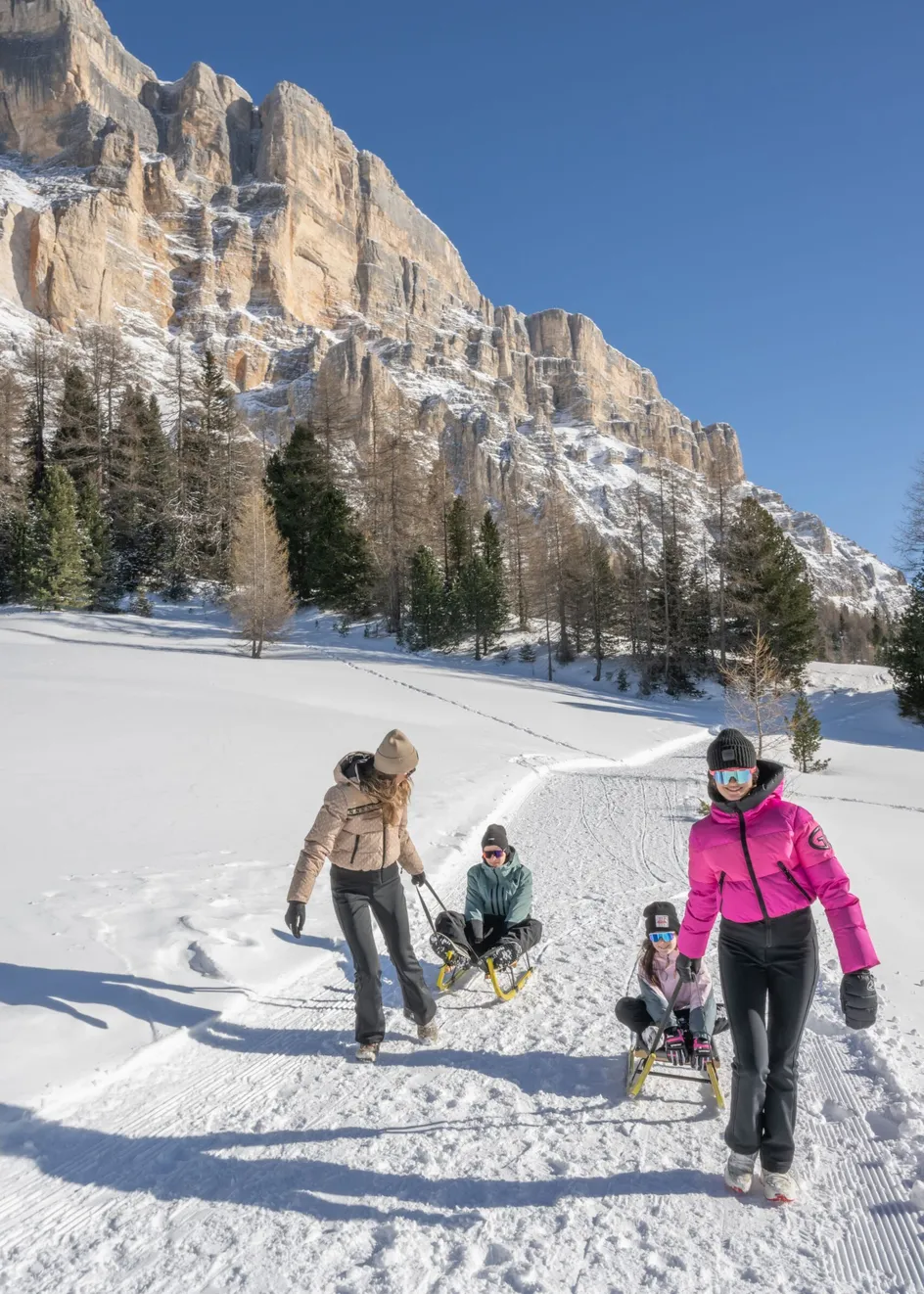 Rodeln in La Crusc, Alta Badia